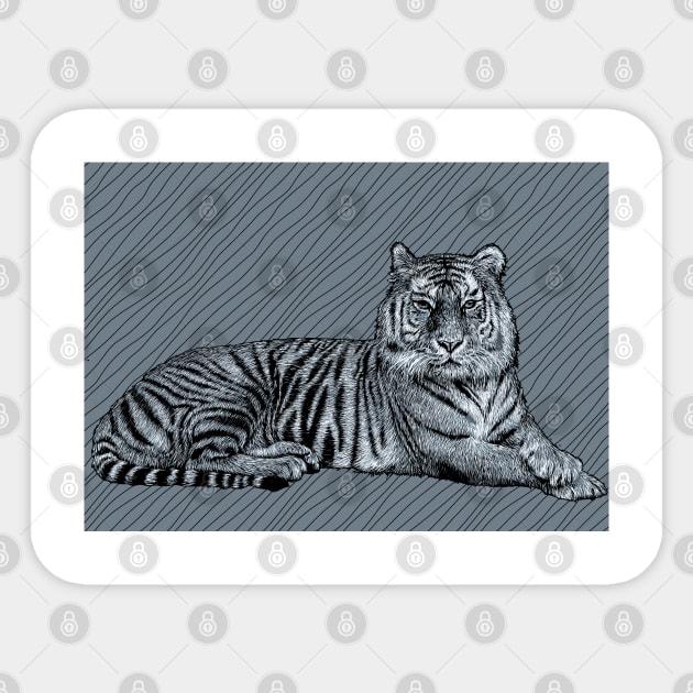 THE TIGER ART Sticker by Rezronauth